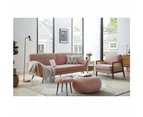 Modern Designer Scandinavian Accent Lounge Arm Chair - Pink