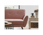 Modern Designer Scandinavian Fabric 3-Seater Sofa Bed - Pink