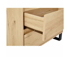 Wooden Chest Of 4-Drawers Tallboy Storage Cabinet - Natural