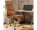 Furb Ergonomic Executive Eames Office Chair Height Adjustable Gold/Brown