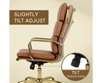 Furb Ergonomic Executive Eames Office Chair Height Adjustable Gold/Brown