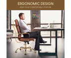 Furb Ergonomic Executive Eames Office Chair Height Adjustable Gold/Brown