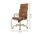 Furb Ergonomic Executive Eames Office Chair Height Adjustable Gold/Brown