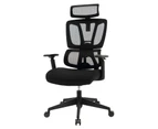 Giantex Ergonomic Mesh Office Chair High Back Executive Chair w/Adjustable Headrest & Armrests, Black