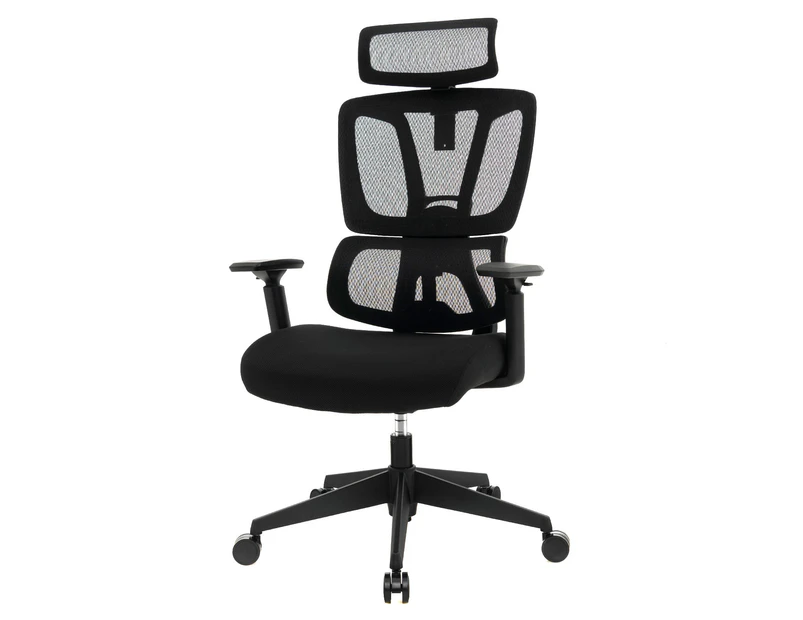 Giantex Ergonomic Mesh Office Chair High Back Executive Chair w/Adjustable Headrest & Armrests, Black