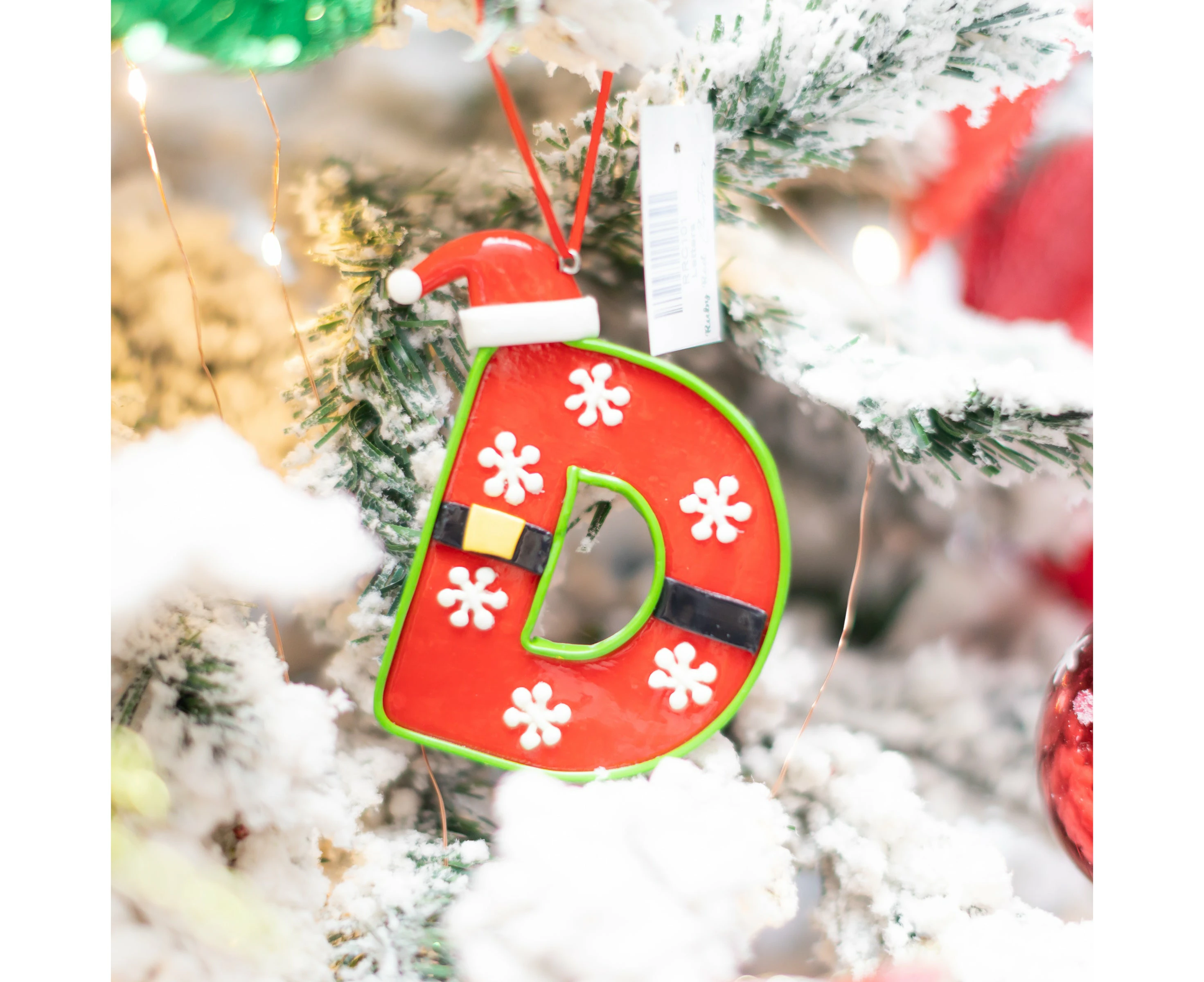 Resin Letters Tree Ornaments - D