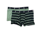 2 x Mens Bonds Everyday Black And Army Green Super Comfy Trunks - Multi