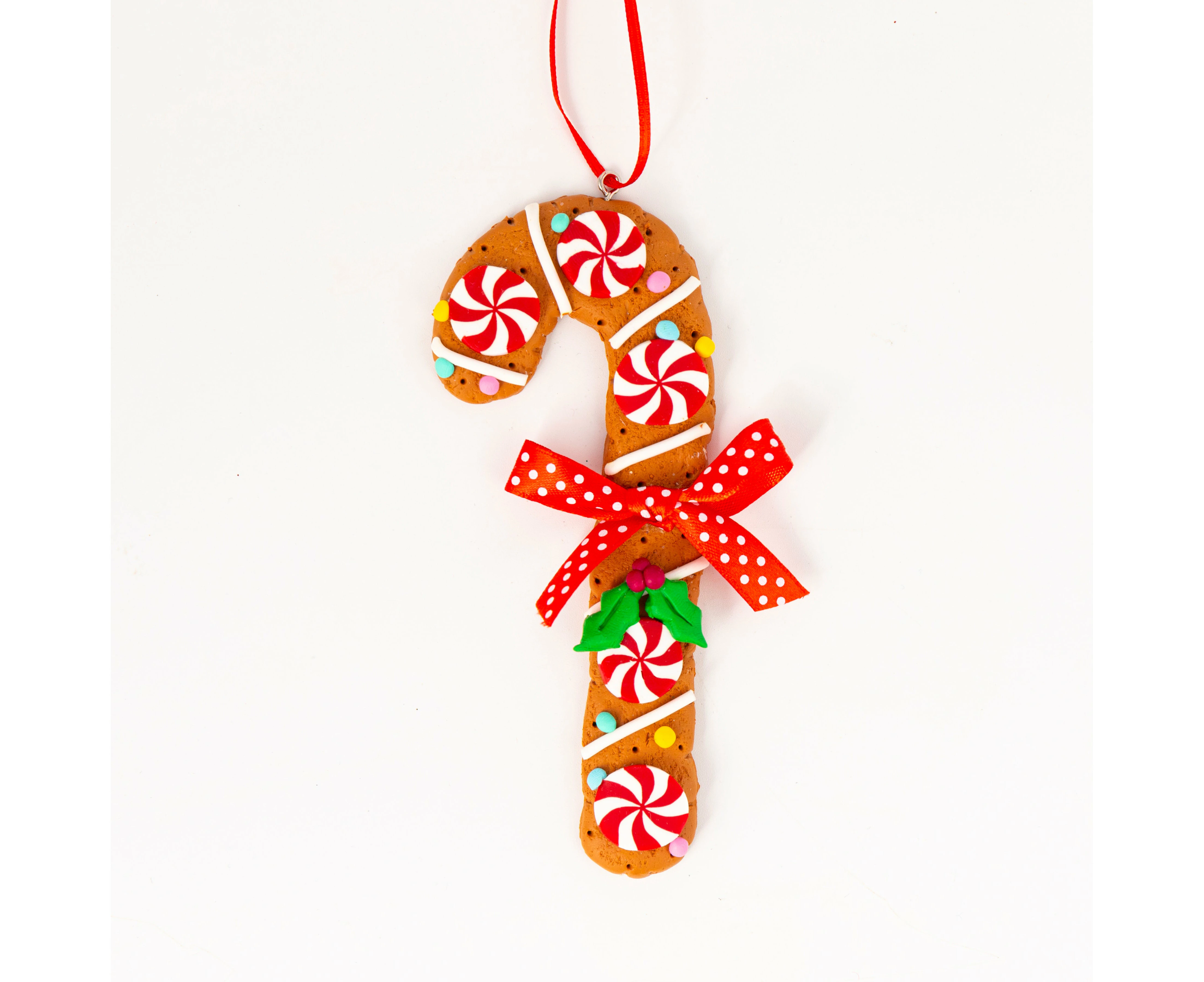 Gingerbread Candy Cane Tree Ornament