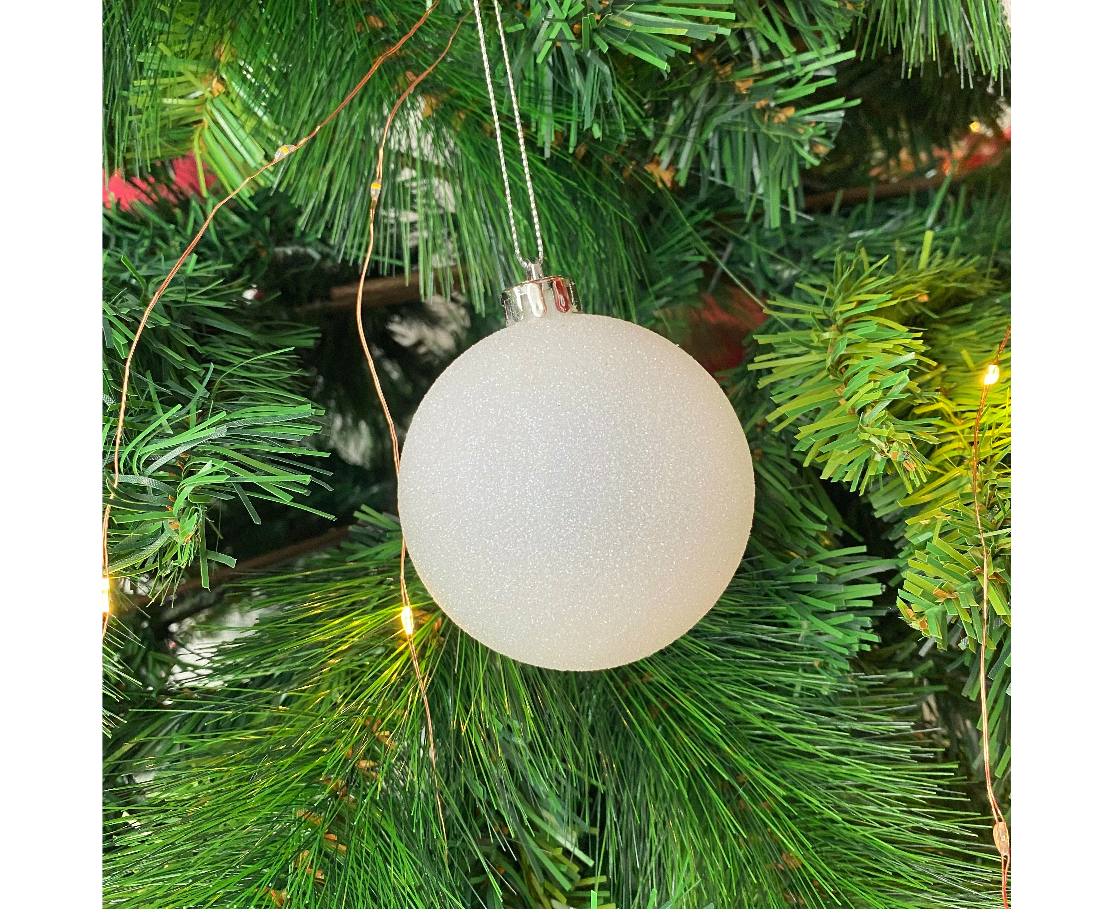 Shiny White Shatterproof Bauble