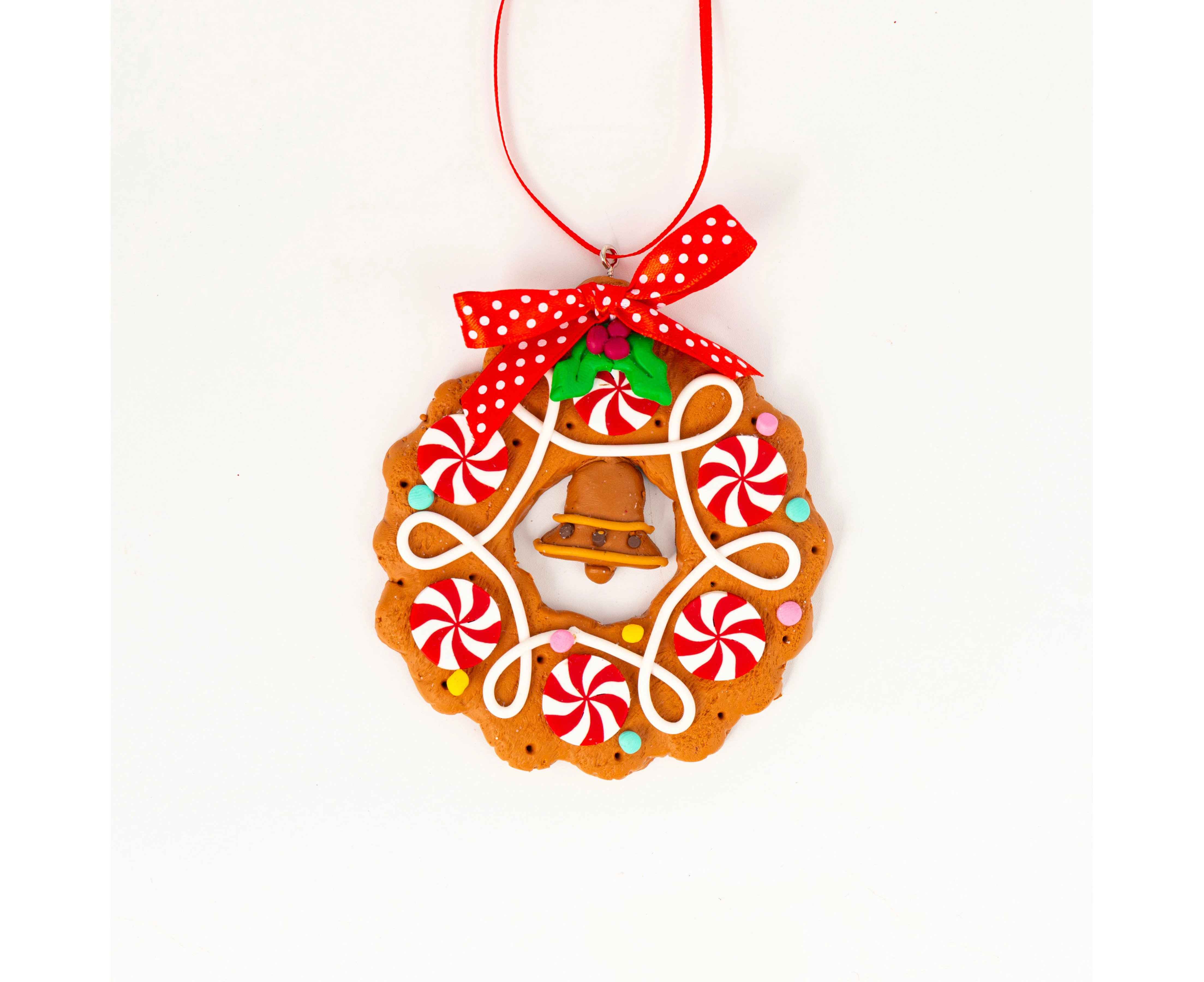 Gingerbread Candy Wreath Tree Ornament