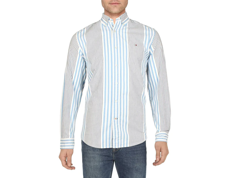 Tommy Hilfiger Men's Casual Shirts Barney - Color: Blue/White Stripe