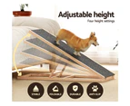 i.Pet Dog Ramp 100cm Adjustable Height Wooden Steps Stairs For Bed Sofa Car Foldable