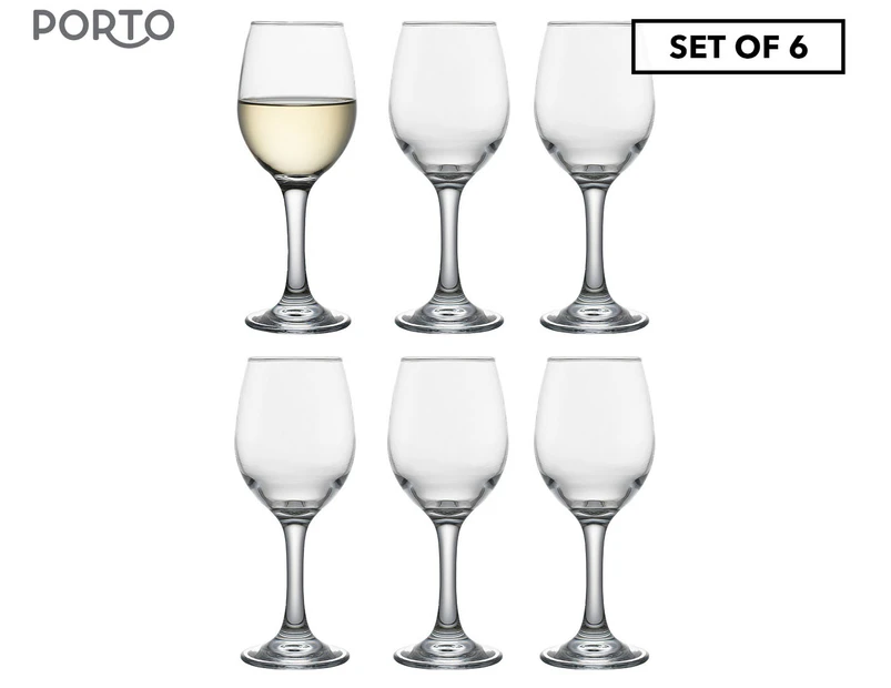 Set of 6 Porto 300mL Harvest White Wine Glasses