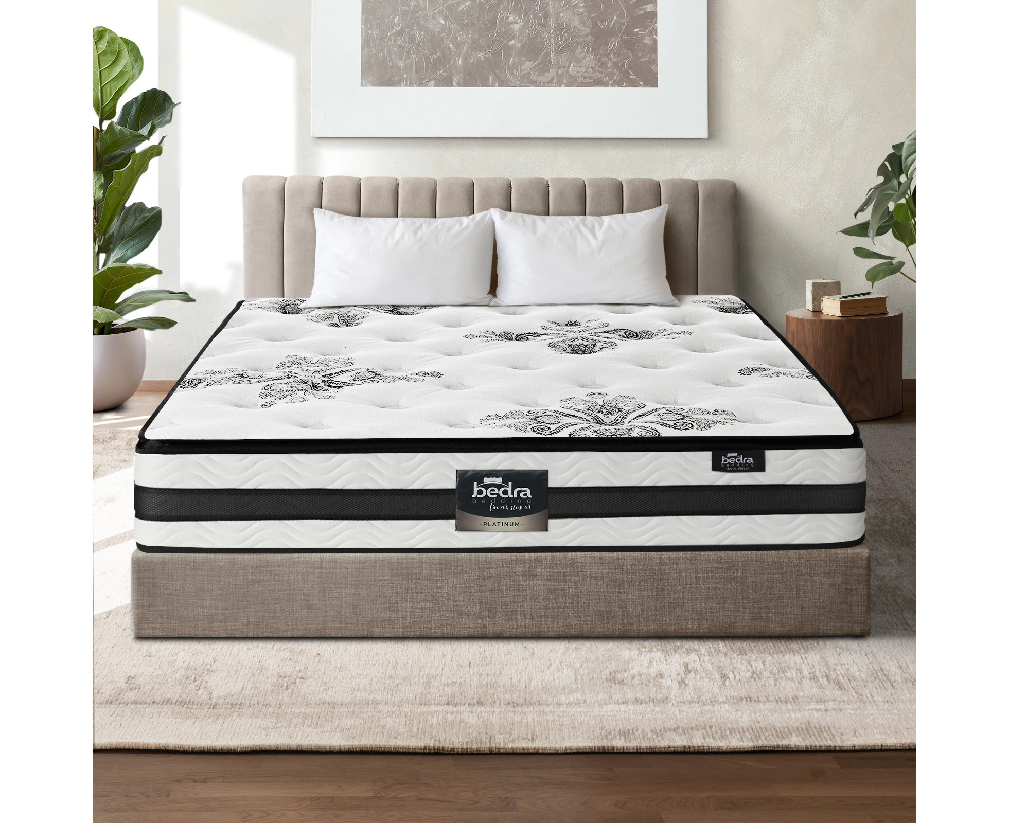 Bedra Queen Mattress Bed 34CM Cool Gel Foam Pocket Spring Medium Firm