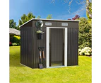 Livsip Garden Shed Outdoor Storage Sheds 1.94x1.21M Workshop Cabin Metal Base