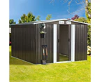 Livsip Garden Shed Outdoor Storage Sheds 2.57x2.05M Workshop Cabin Metal Base