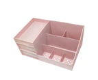 Cosmetic Makeup Organizer With Drawers Bathroom Skincare Storage Box Holder Case - Pink