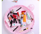 Lazy Cosmetic Bag Printing Drawstring Makeup Case Storage Bag Portable Travel Au - Beige Lipstick