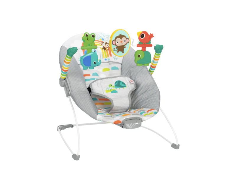 Bright Starts Playful Paradise Vibrating Baby Bouncer Rocker Chair Play Set 0-6m