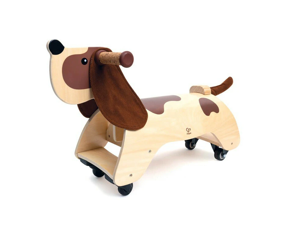 Hape Dachshund Dog Wooden Ride On Imaginative Activity Kids/Toddler Toy 12m+