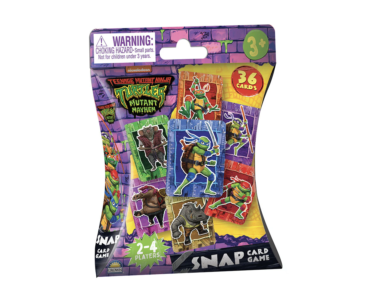 Crown Teenage Mutant Ninja Turtles Kids/Children's Snap Tabletop Card Game 3yrs+