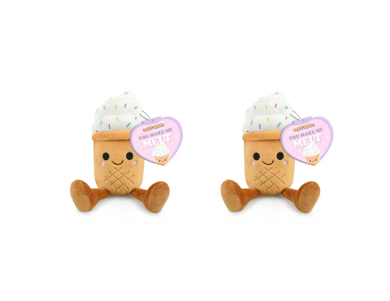 2x Adorables 18cm Ice Cream Stuffed Plush Kids/Child Soft Cuddle Hugging Toy 0m+