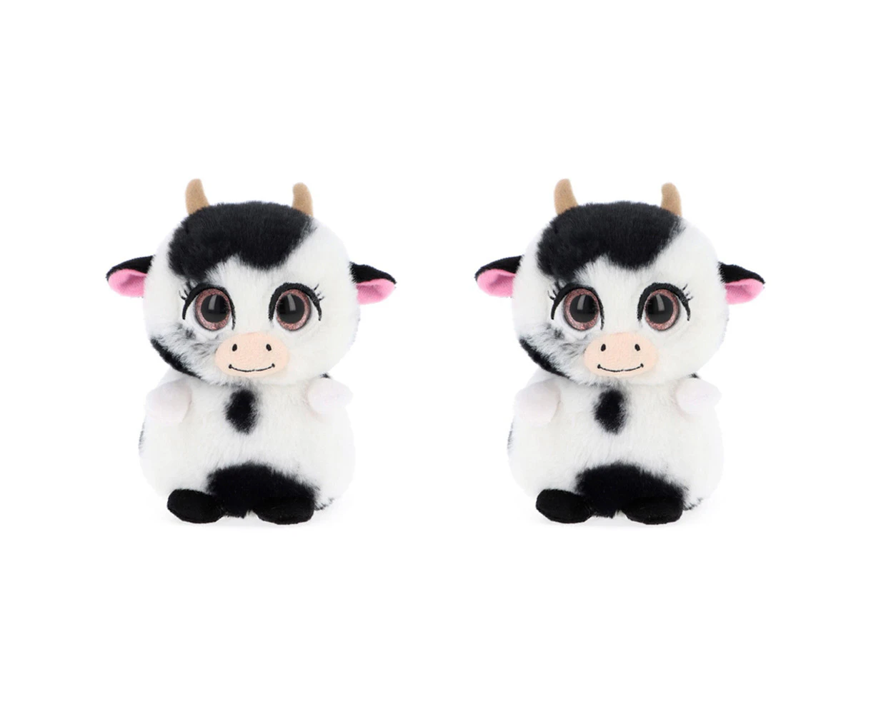 2x Motsu 14cm Cow Stuffed Animal Plush Kids/Children/Toddler Baby Cuddle Toy 0m+