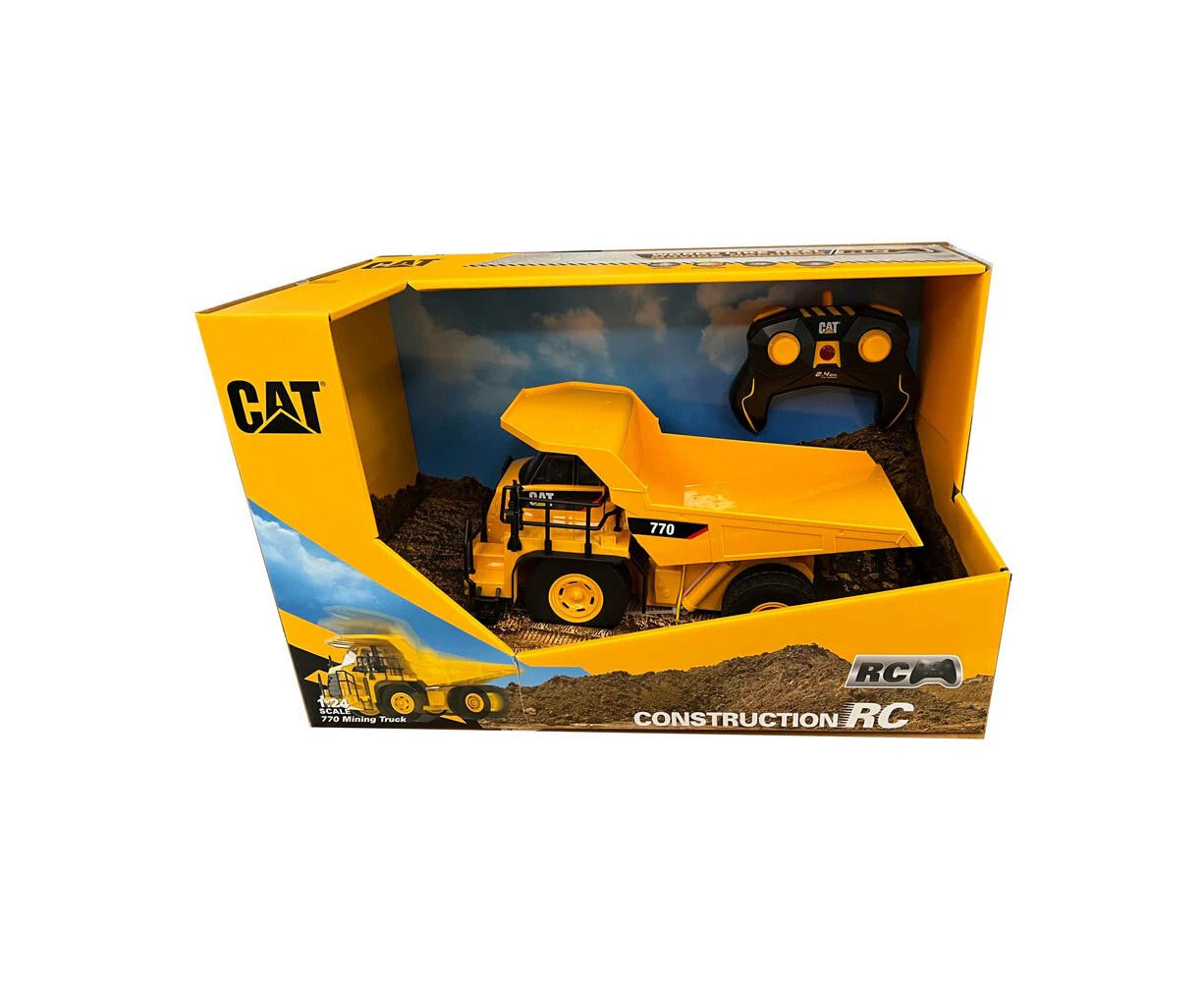 Diecast Masters 1:24 CAT 770 Mining Dump Truck 2.4Ghz RC Kids Play Toy Set 8y+