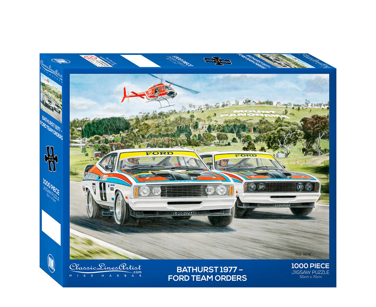 1000pc Ford 50x70cm 1977 Bathurst XC Falcon Scene Themed Jigsaw Puzzle 3y+