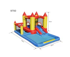 Happy Hop Castle Bouncer w/Splash Pool & Ballpit Kids Jumping Castle 3-10y