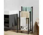 3 Tier Towel Rack Rail Freestanding Holder Bathroom Organizer Laundry Drying Bar