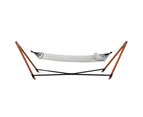 Gardeon Hammock Bed Outdoor Camping Timber Hammock with Stand Grey