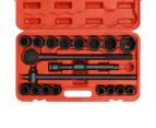 Advwin 21PCS 3/4" Drive Deep Impact Socket Set Ratchets 19-50MM Cr-V Tool Set w/Case Metric