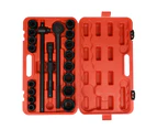 Advwin 21PCS 3/4" Drive Deep Impact Socket Set Ratchets 19-50MM Cr-V Tool Set w/Case Metric