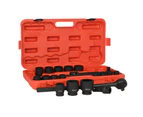 Advwin 21PCS 3/4" Drive Deep Impact Socket Set Ratchets 19-50MM Cr-V Tool Set w/Case Metric