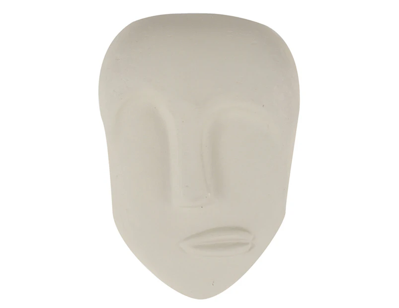Maine & Crawford Troy Papier Mache 24cm Mask Wall Sculpture Hanging Decor Cream