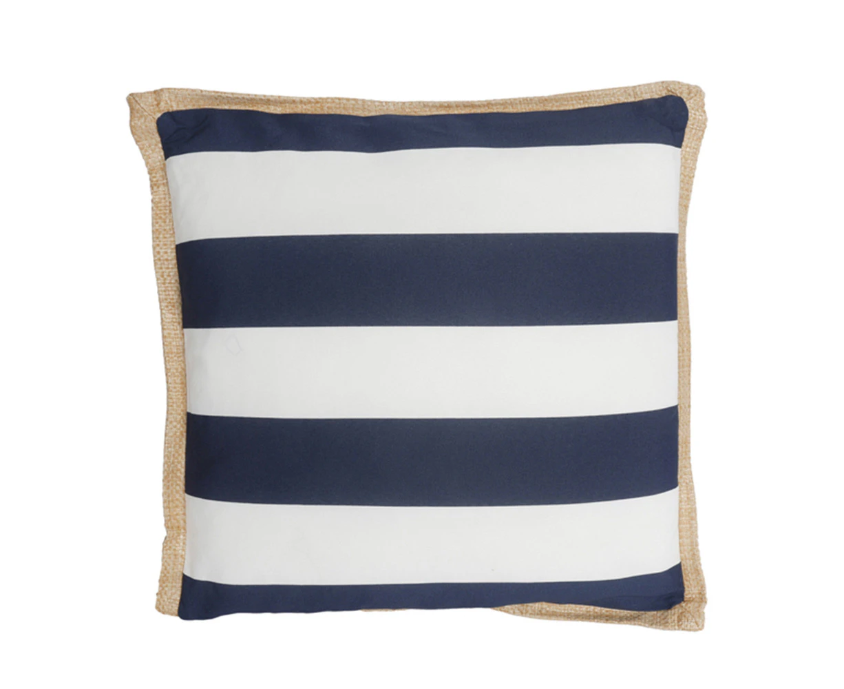 Maine & Crawford Aspen 45cm Outdoor Cushion Pillow Sofa Decor Square Navy Stripe