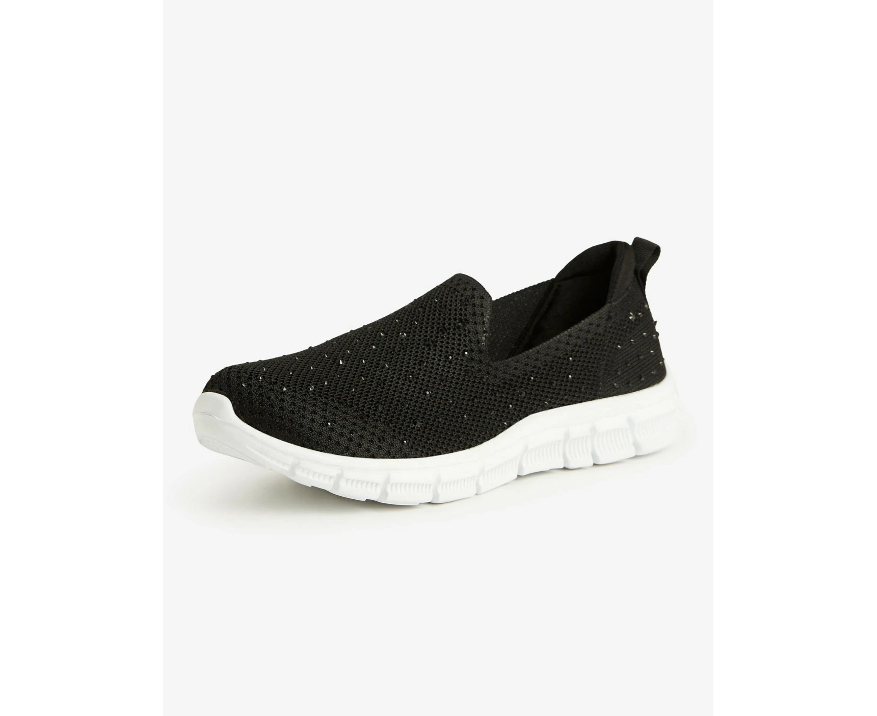 RIVERS - Womens Shoes -  Barefoot Memory Foam Knitted Slip On - Black