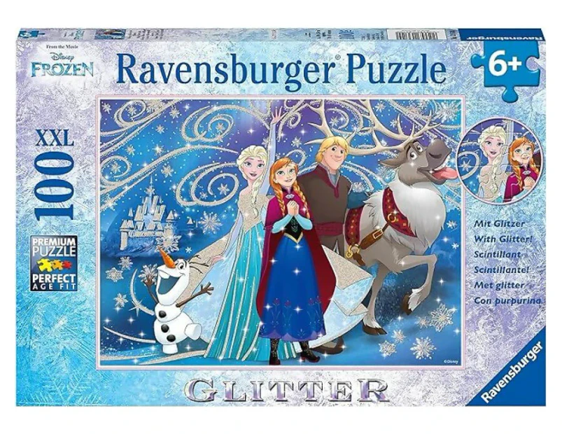 Ravensburger - Disney Frozen Glittery Snow Jigsaw Puzzle 100 Pieces