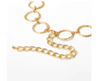 Alloy Waist Chain Body Chain For Women Golden Waist Belt Pendant Belly Chain Adjustable Body Harness For Jeans Dresses
