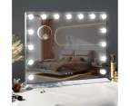 FENCHILIN Hollywood Makeup Mirror With Lights 15 LED Lighted Vanity Mirrors Standing Wall