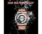 30m Waterproof Men's Casual Wrist Watch - Black