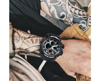 Men's Multi-functional Dual Time Display Sport Wrist Watch - Brown
