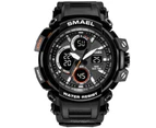 Men's Multi-functional Dual Time Display Sport Wrist Watch - Camo Blue