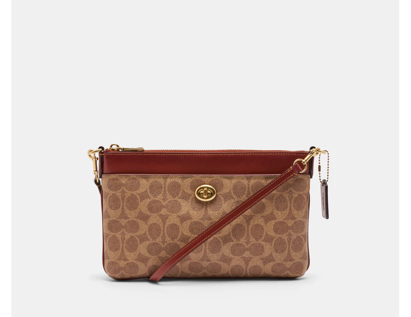 Coach Signature Polly Crossbody Bag - Tan Rust