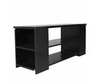 Design Square Simpleline Open Shelves TV Stand Entertainment Unit - Black