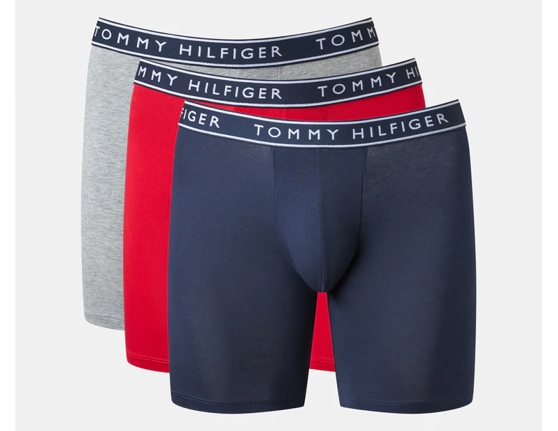 Tommy Hilfiger Men's Underwear Cotton Stretch 3-Pack Trunk, Grey