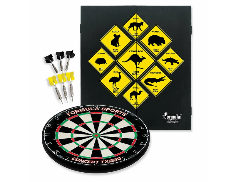 Dart Board and OUTBACK Cabinet Set with TX290