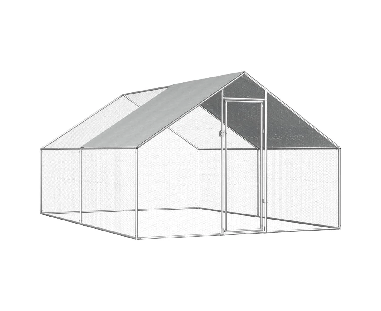 vidaXL Outdoor Chicken Cage 2.75x4x1.92 m Galvanised Steel