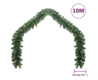 vidaXL Christmas Garland with LED Lights 10 m